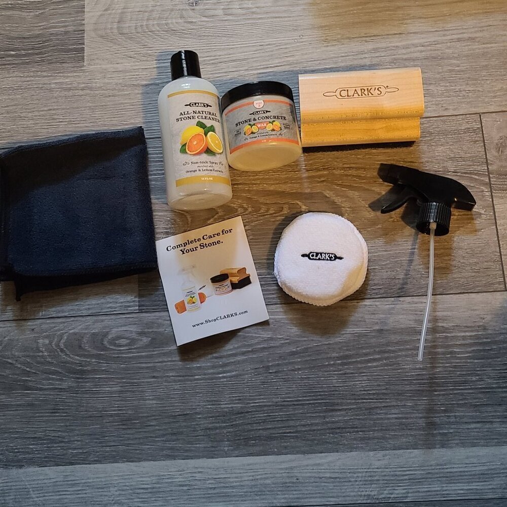 Clark's All natural stone cleaner and wax set